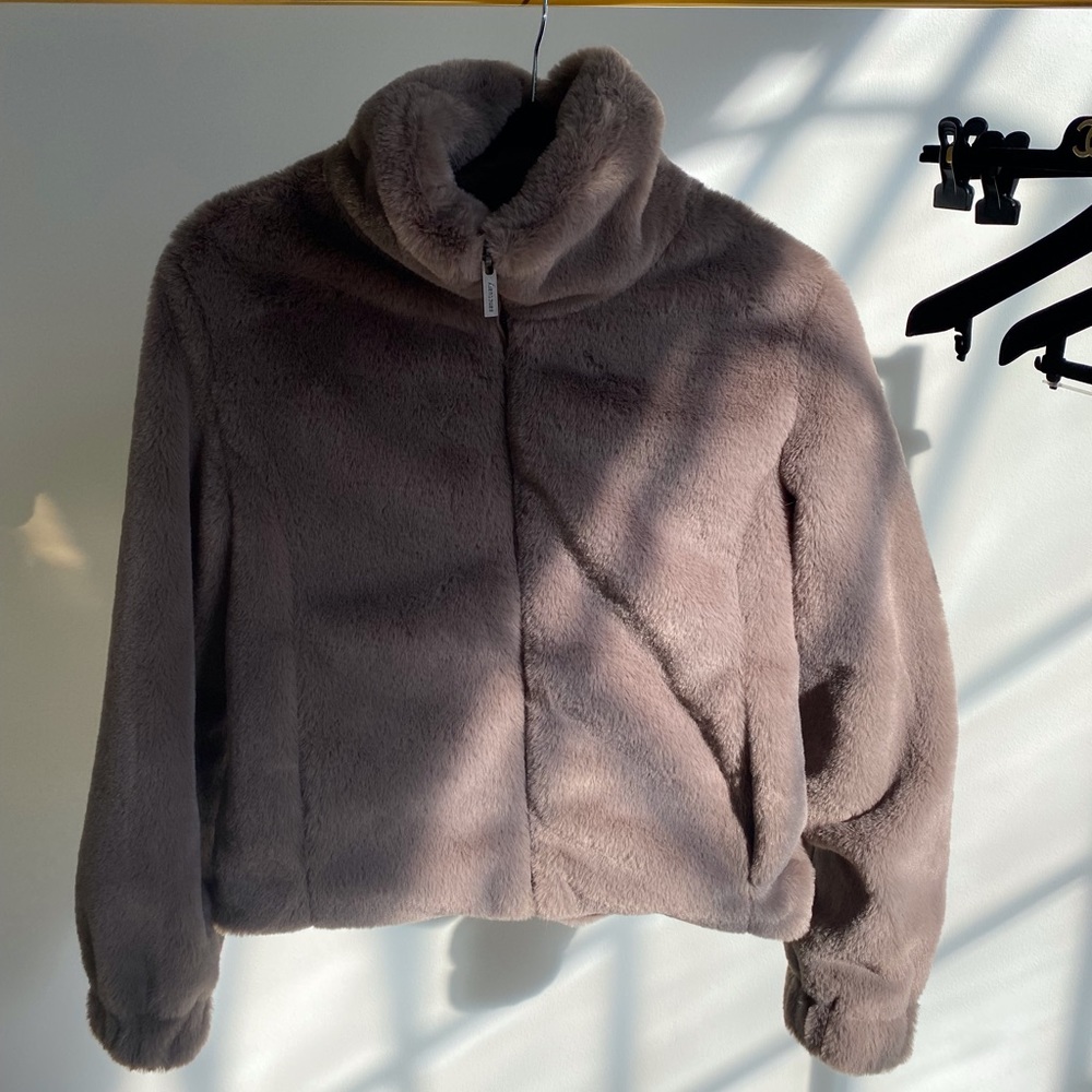 Sanctuary faux fur cropped jacket